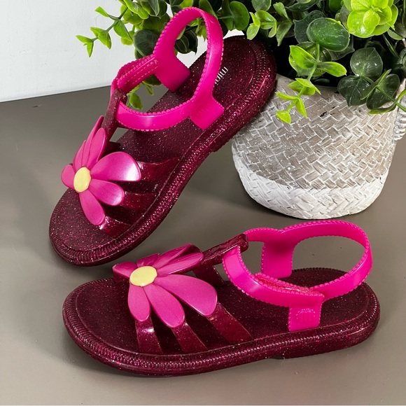 Mini Melissa Hip Bloomy Sandals little Girls Size 10 - Picture 1 of 7